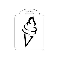 Kosida - Stencil 10x14cm Külah Dondurma