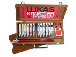 Lukas - Studio Yağlı Boya Set 12x20ml + Palet + 3 Fırça