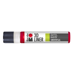 Marabu - 3D Liner Kumaş Boyası 25ml Cherry Red