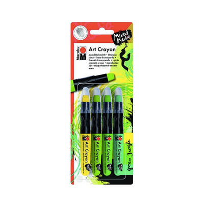Art Crayon Pastel Set Green Jungle 4 Renk