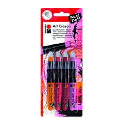 Marabu - Art Crayon Pastel Set Lovely Red 4 Renk