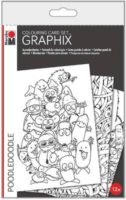 Colouring Card Set Graphix 350gr 12 Adet