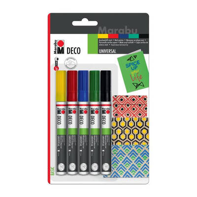 Marabu Deco Painter Marker Set 3-4 mm 5 Renk