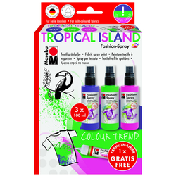 Marabu - Fashion Spray Set 3 Renk Tropical Island