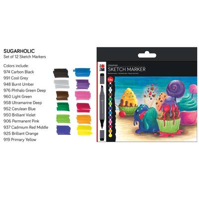 Sketch Marker Graphix Set Sugarholic 12 Renk