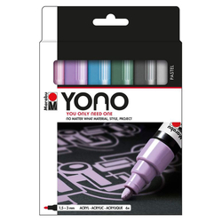 YONO Marker Set PASTEL 6x1.5-3mm - Thumbnail