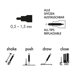 YONO Marker Set PASTEL 6x1.5-3mm - Thumbnail