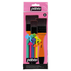 Pebeo - 3lü Sentetik Kıl Zemin Fırça Seti