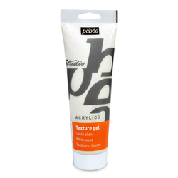 Pebeo - Sand Textured Gel Studio - Pebeo Kum Dokulu Jel - Beyaz - 250ml Tüp