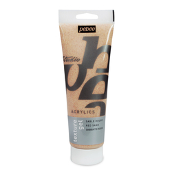 Pebeo - Sand Textured Gel Studio - Pebeo Kum Dokulu Jel - Kırmızı - 250ml Tüp