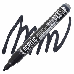 Pebeo - Deco Akrilik Marker - 1,2mm Pre Black(Met.Black)