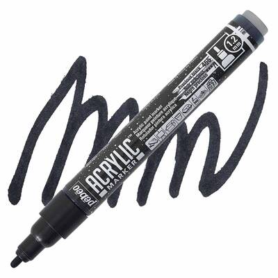 Deco Akrilik Marker - 1,2mm Pre Black(Met.Black)