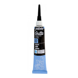 Pebeo - İpek Boya Kontür Su Bazlı Gutta 20ml Tüp - Siyah Pebeo - İpek Boya Kontür Su Bazlı Gutta 20ml Tüp - Siyah