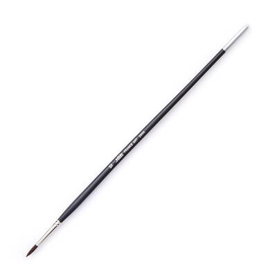 200R - 10 Siyah Sentetik Yuvarlak Uçlu Uzun Saplı Fırça