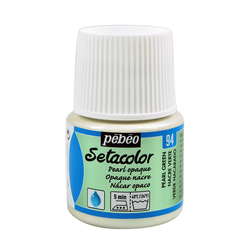 Pebeo - Setacolor Kumaş Boya Opak Nacre 45ml Şişe - 94 Pearl Green