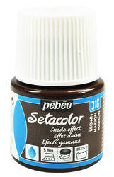 Pebeo - Setacolor Süet Efektli Opak Kumaş Boya 45ml Şişe - 316 Brown