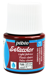 Pebeo - Setacolor Transparan Kumaş Boya 45ml Şişe - 23 Rouge Drient