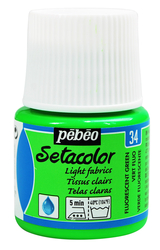 Pebeo - Setacolor Transparan Kumaş Boya 45ml Şişe - 34 Fluorescent Green