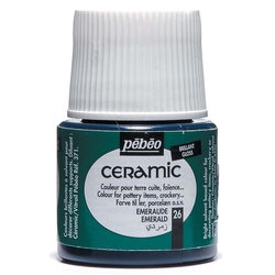 Pebeo - Solvent Bazlı Seramik Boya 45ml Şişe - 26 Emerald