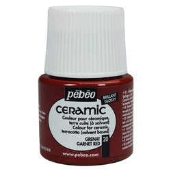 Pebeo - Solvent Bazlı Seramik Boya 45ml Şişe - 20 Garnet Red