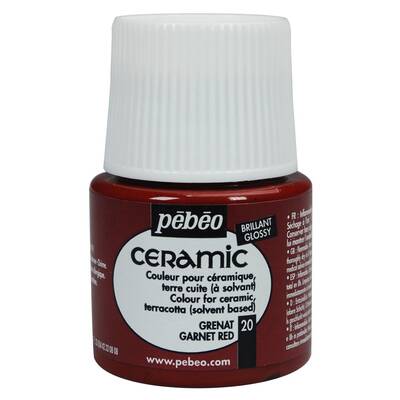 Solvent Bazlı Seramik Boya 45ml Şişe - 20 Garnet Red