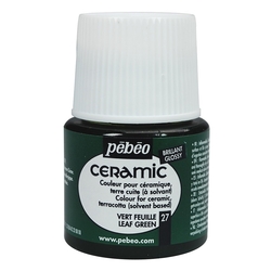 Pebeo - Solvent Bazlı Seramik Boya 45ml Şişe - 27 Leaf Green