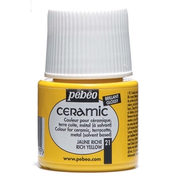 Pebeo - Solvent Bazlı Seramik Boya 45ml Şişe - 21 Rich Yellow