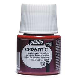 Pebeo - Solvent Bazlı Seramik Boya 45ml Şişe - 29 Ruby