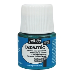 Pebeo - Solvent Bazlı Seramik Boya 45ml Şişe - 16 Turquoise