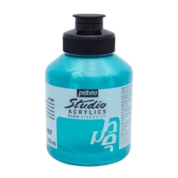 Pebeo - Studio Akrilik Boya 500ml Kavanoz 172-357 Iridescent Blue-Green