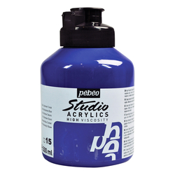 Pebeo - Studio Akrilik Boya 500ml Kavanoz 171-15 Dark Ultramarine Blue