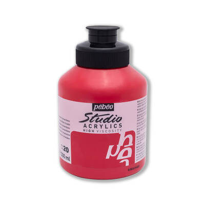 Studio Akrilik Boya 500ml Kavanoz 171-20 Quinacridone Scarlet