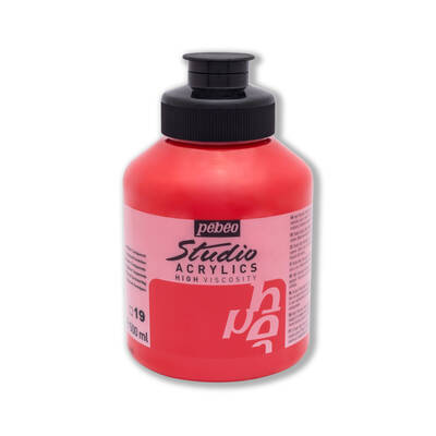 Studio Akrilik Boya 500ml Kavanoz 171-19 Transparent Vermilion