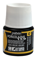 Pebeo - Su Bazlı Porselen Boya 150 45ml Şişe - 42 Antrhacite Black