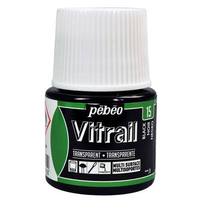 Vitrail Solvent Bazlı Cam Boya 45ml Şişe - 05015 Black