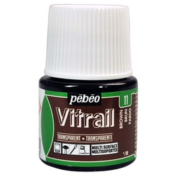 Pebeo - Vitrail Solvent Bazlı Cam Boya 45ml Şişe - 05011 Brown