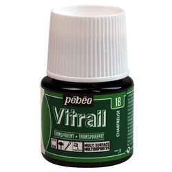 Pebeo - Vitrail Solvent Bazlı Cam Boya 45ml Şişe - 05018 Chartreus