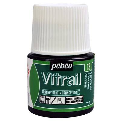Vitrail Solvent Bazlı Cam Boya 45ml Şişe - 05013 Emerald