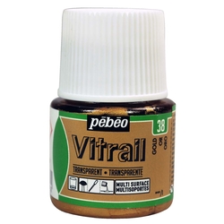 Pebeo - Vitrail Solvent Bazlı Cam Boya 45ml Şişe - 05038 Gold