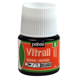 Pebeo - Vitrail Solvent Bazlı Cam Boya 45ml Şişe - 05016 Orange