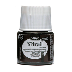 Pebeo - Vitrail Solvent Bazlı Cam Boya 45ml Şişe - 05019 Red Violet