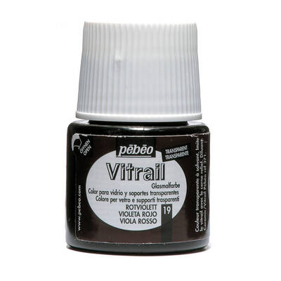 Vitrail Solvent Bazlı Cam Boya 45ml Şişe - 05019 Red Violet
