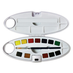 Watercolor Aquarel 12li Oval Set - Thumbnail