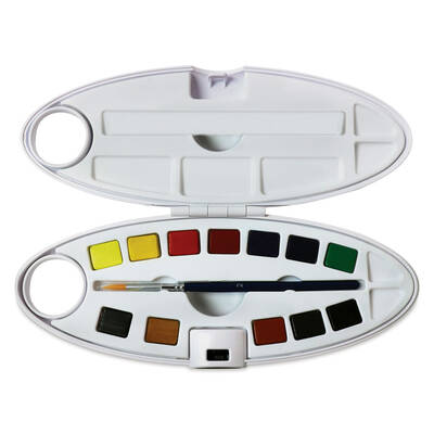 Watercolor Aquarel 12li Oval Set