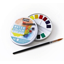 Watercolor Aquarel 12li Set Teneke Kutu - Thumbnail