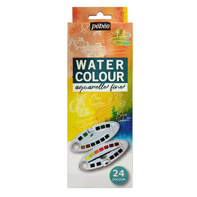 Watercolor Aquarel 24lü Oval Set