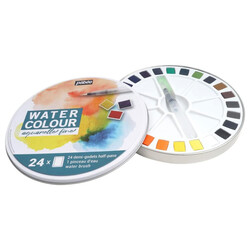 Watercolor Aquarel 24lü Set Teneke Kutu - Thumbnail