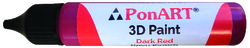 Ponart - 3D Paint 30 ml Koyu Kırmızı
