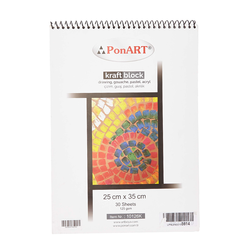 Ponart - Kraft blok 125gr 25x35cm 30 Yaprak