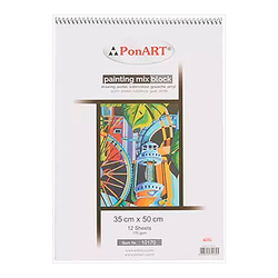 Ponart - Painting Mix Blok 170gr 35x50cm 12 Yaprak